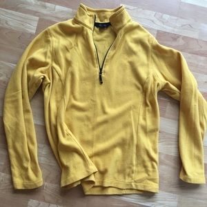 Landsend yellow fleece quarter zip